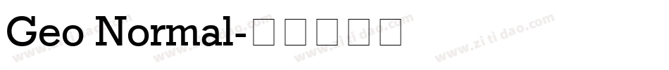 Geo Normal字体转换